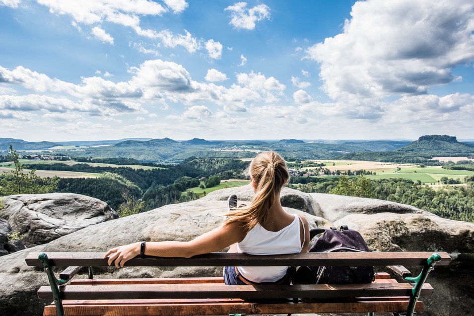Malerweg, 3. Etappe Ochel-Aussicht bei Waitzdorf. Foto: Tourismusverband Sächsische Schweiz/Sebastian Thiel