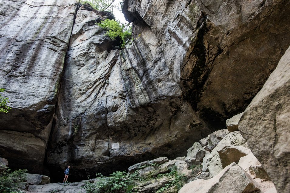 Gautschgrotte am Malerweg. Foto: Tourismusverband Sächsische Schweiz/Sebastian Thiel